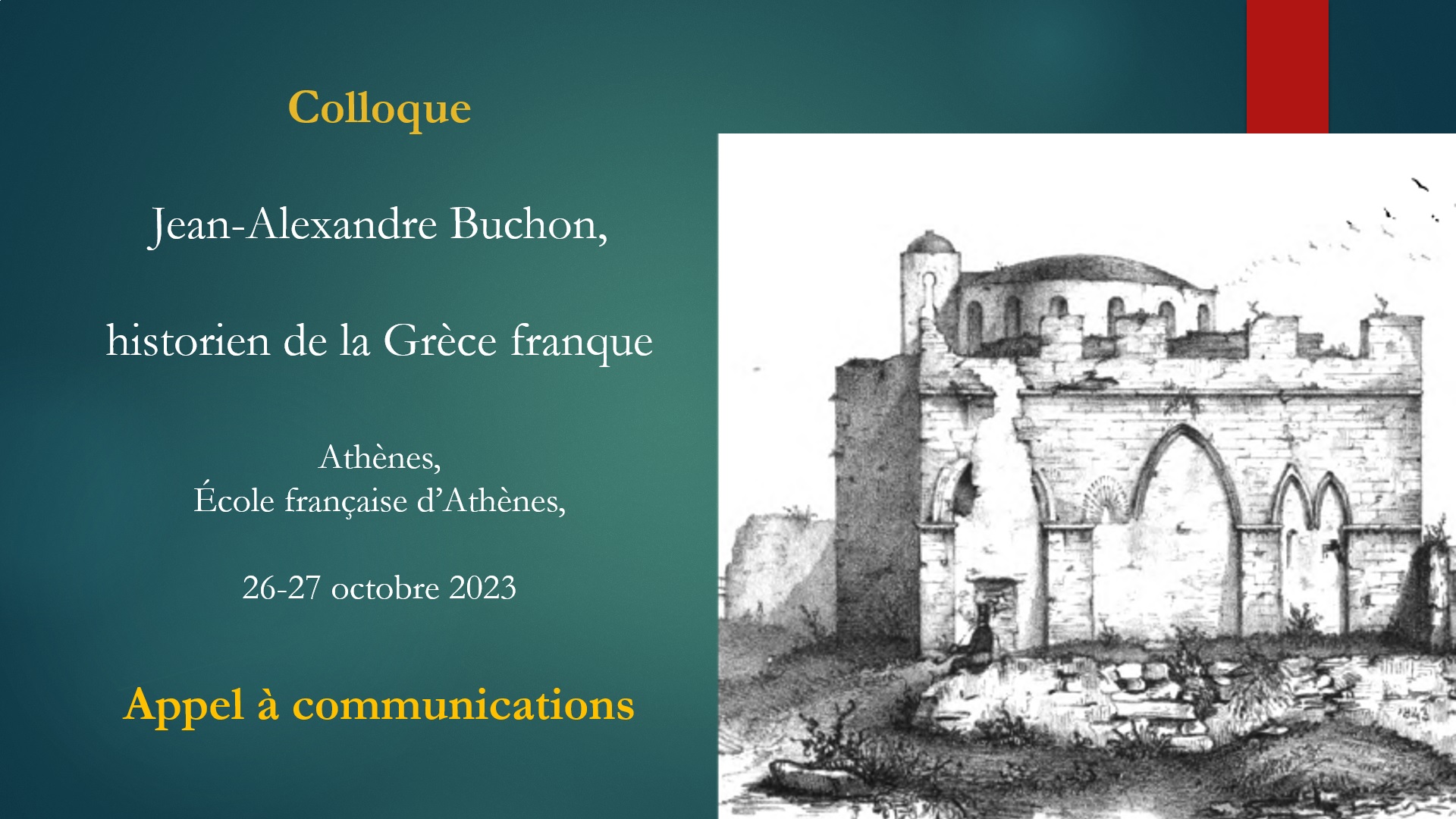 Appel à communications JeanAlexandre Buchon, historien de la Grèce