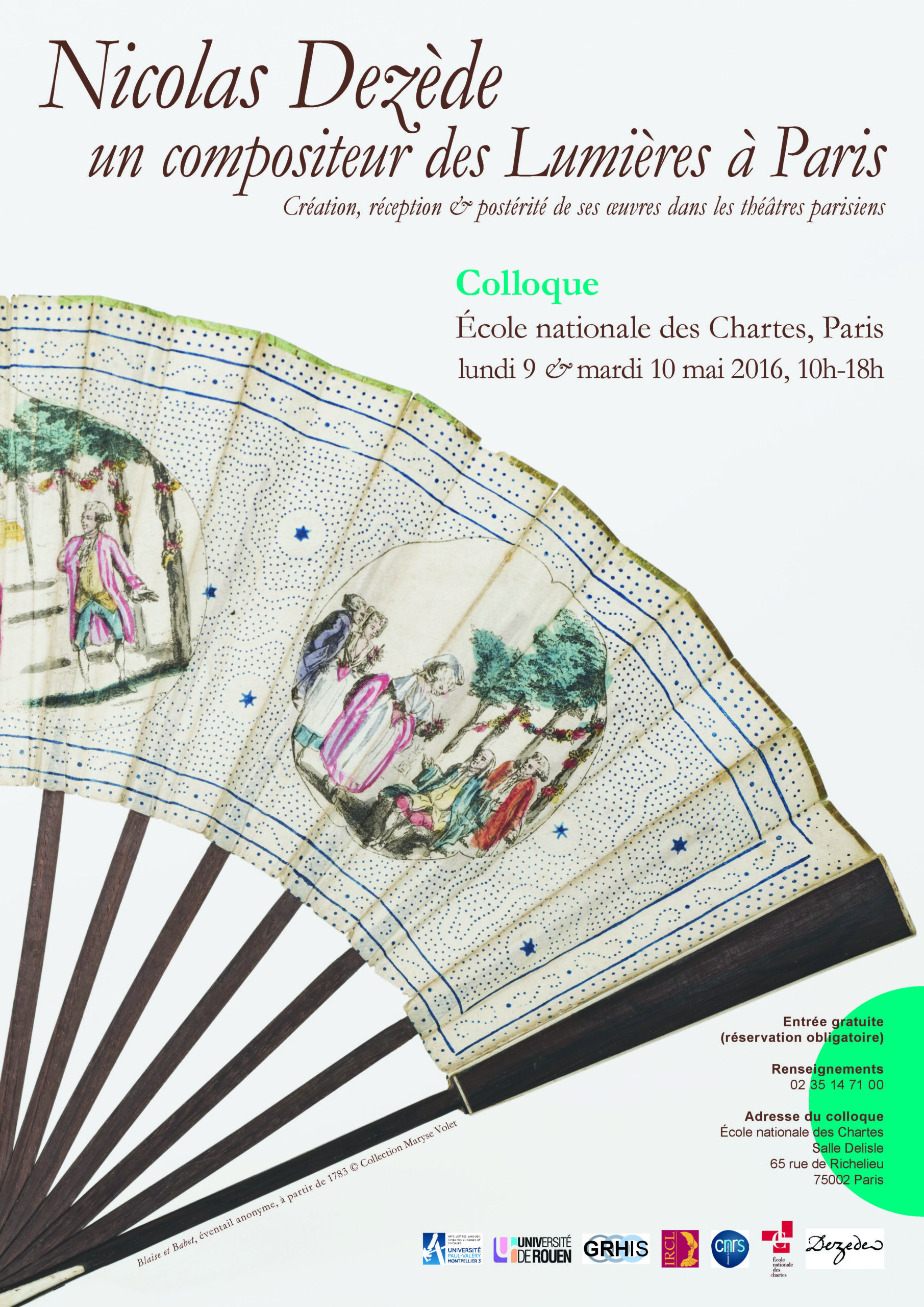 Nicolas Dezède un compositeur des Lumières à Paris – Création, réception & postérité de ses oeuvres dans les théâtres parisiens
