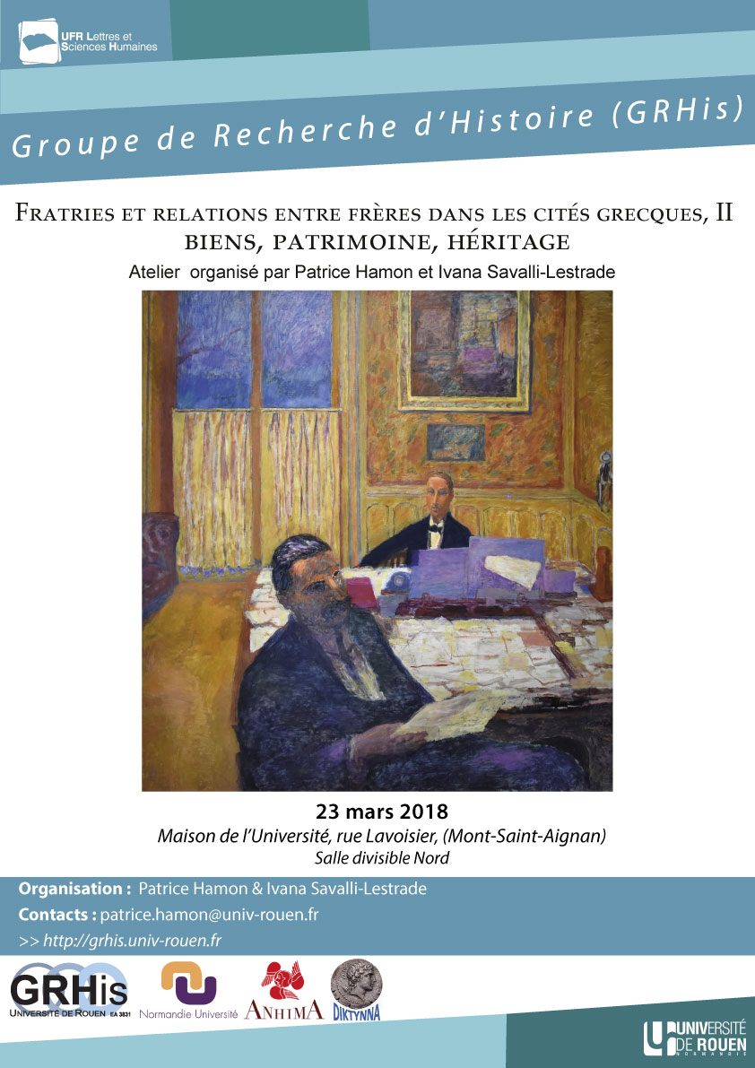Fratries et relations entre frères dans les cités grecques, II : biens, patrimoine, héritage