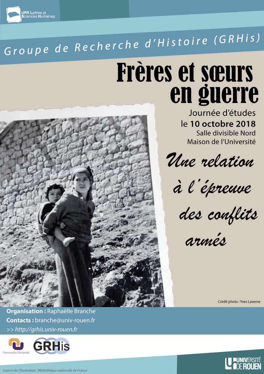 Frères et sœurs en guerre. Une relation à l’épreuve des conflits armés