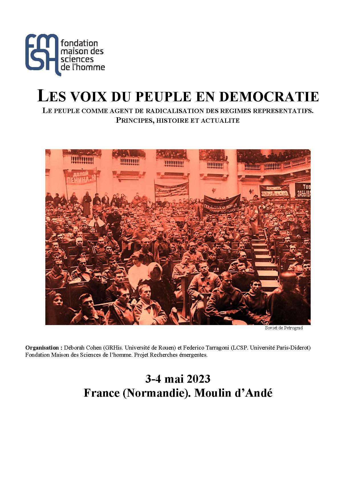 Les voix du peuple en démocratie. Le peuple comme agent de radicalisation des régimes représentatifs. Principes, histoire et actualité
