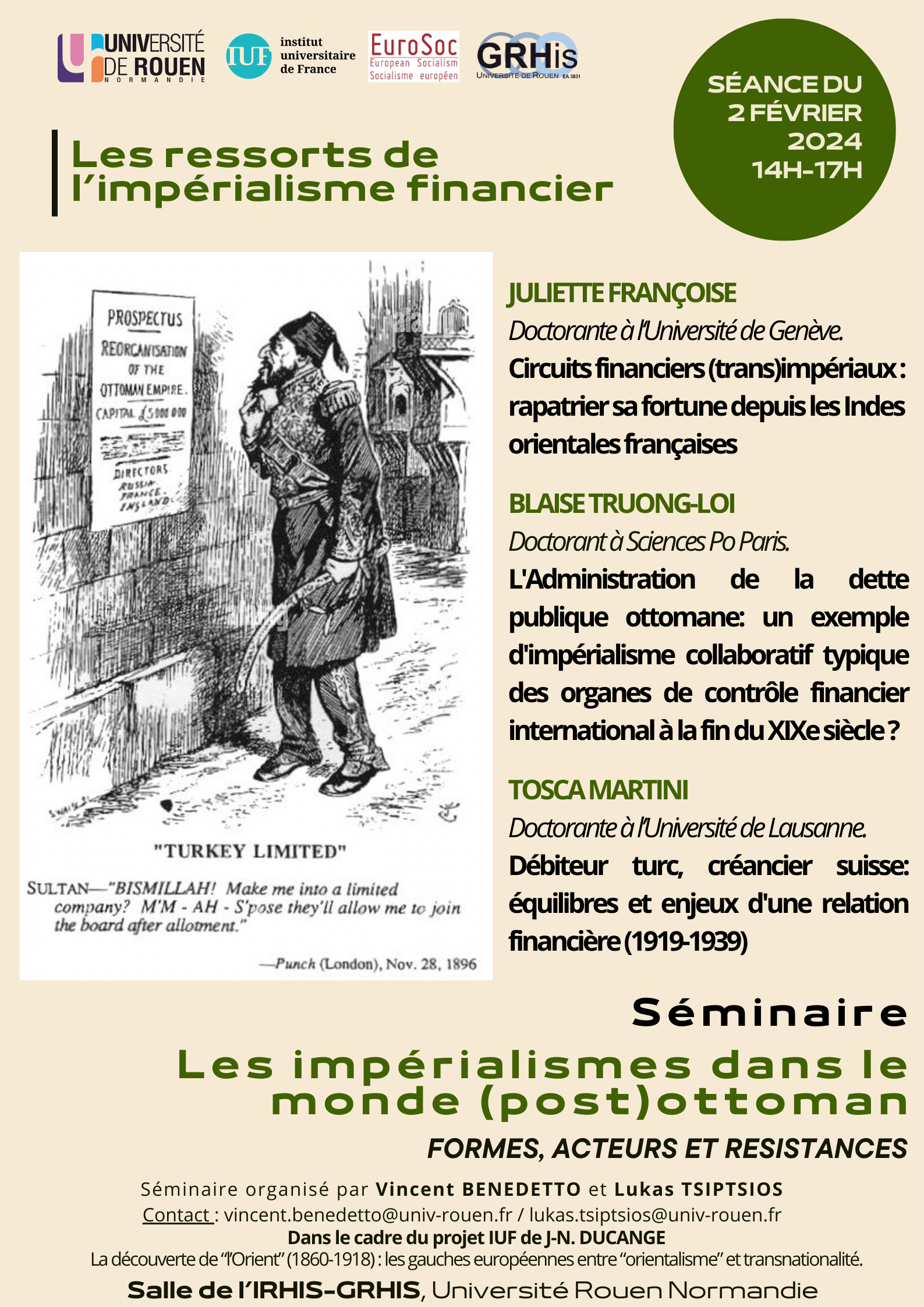 Séminaire Impérialismes dans le monde (post) ottoman : formes, acteurs et résistances