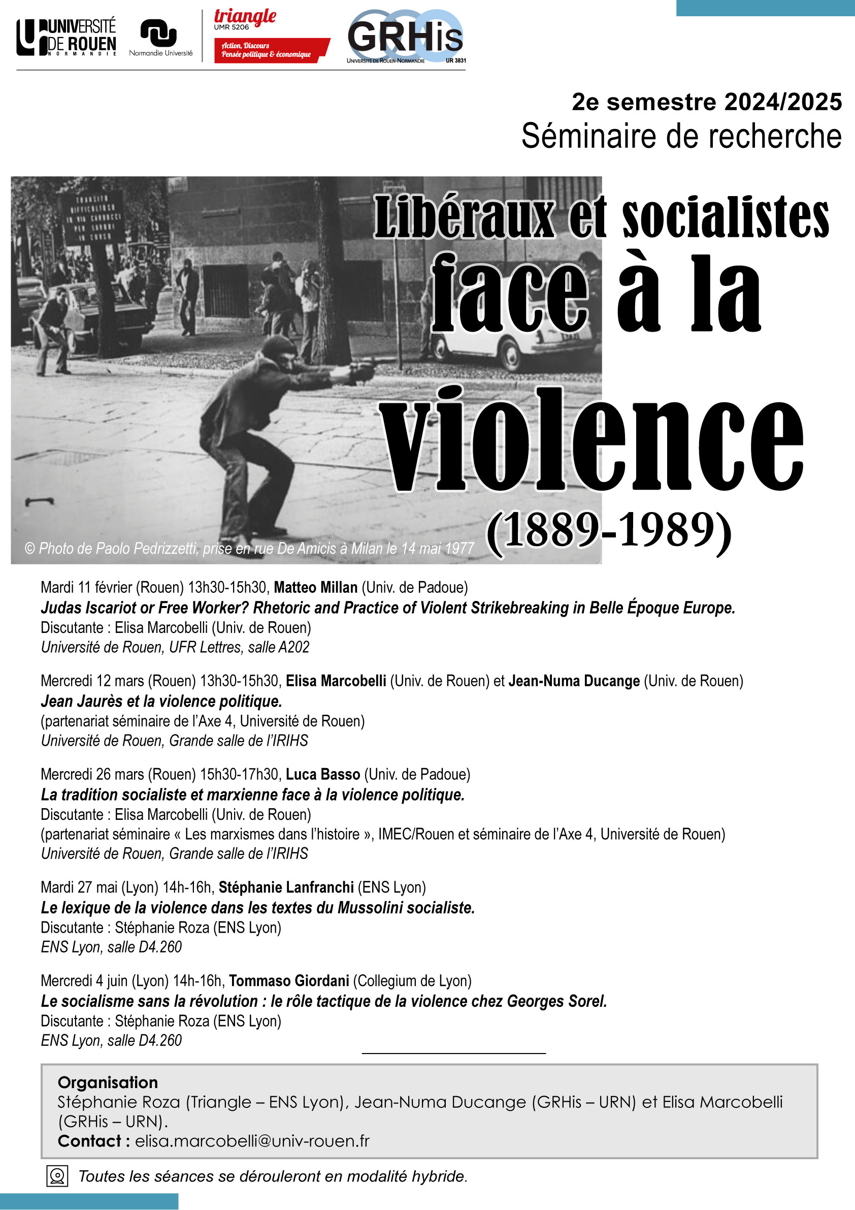 Séminaire de recherche : Libéraux et socialistes face à la violence (1889-1989)