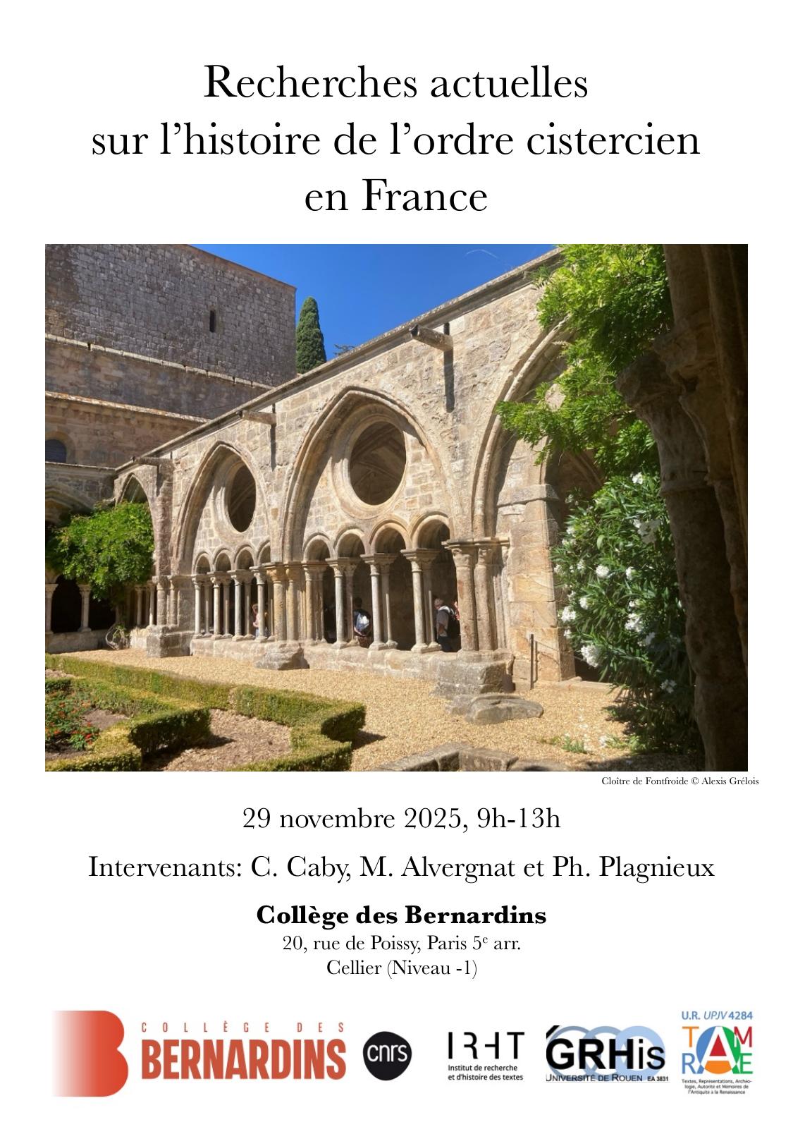 Recherches actuelles sur l’histoire de l’ordre cistercien en France