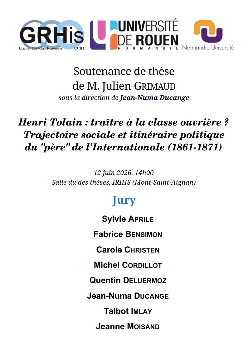 Henri Tolain : traître à la classe ouvrière ? Trajectoire sociale et itinéraire politique du « père » de l’Internationale (1861-1871)